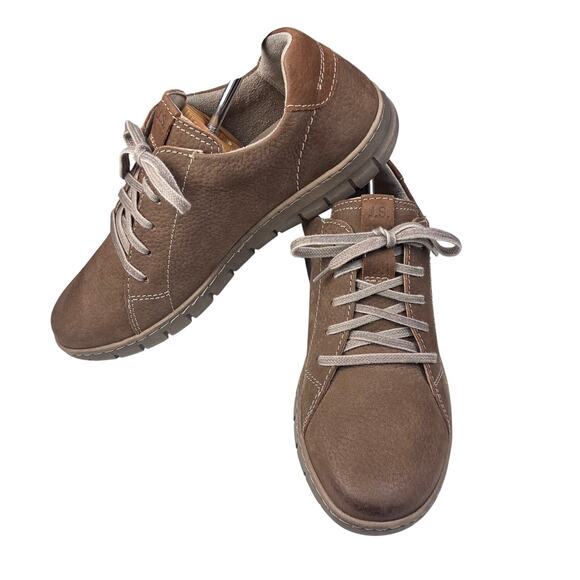 Josef Seibel Steffi 62 Castagne Brown Leather Oxford Sneakers Women's 41/10-10.5